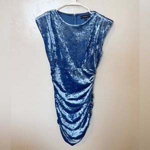 Express velvet light blue dress. Size small. Worn once.